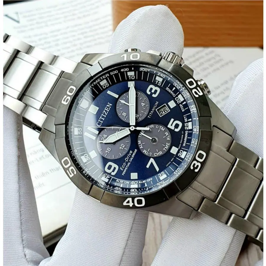 Citizen Brycen BL5558-58L Men`s Titanium Eco-drive Sport Chronograph Watch