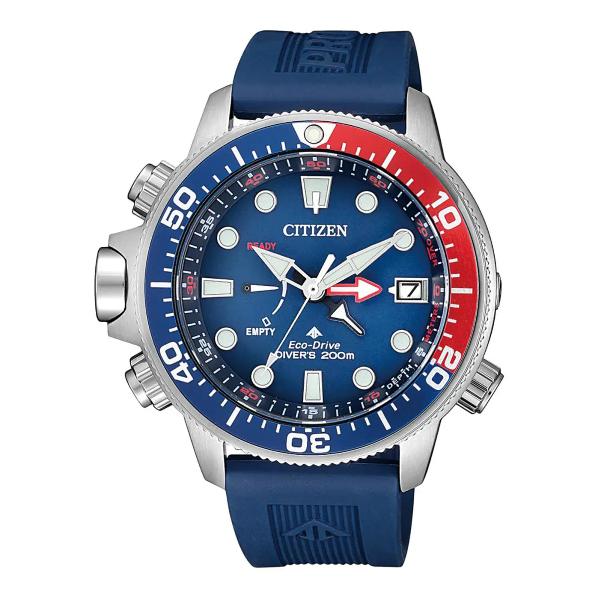 Citizen Eco Drive Man`s Promaster Dive Watch Blue Band BN2038-01L - Dial: Blue, Band: Blue