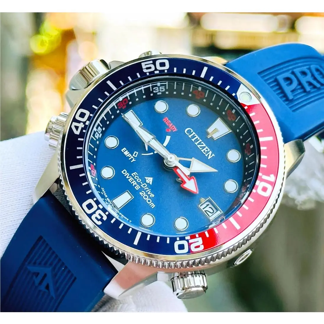 Citizen Promaster Aqualand BN2038-01L Blue Dial Dive Watch Depth Meter