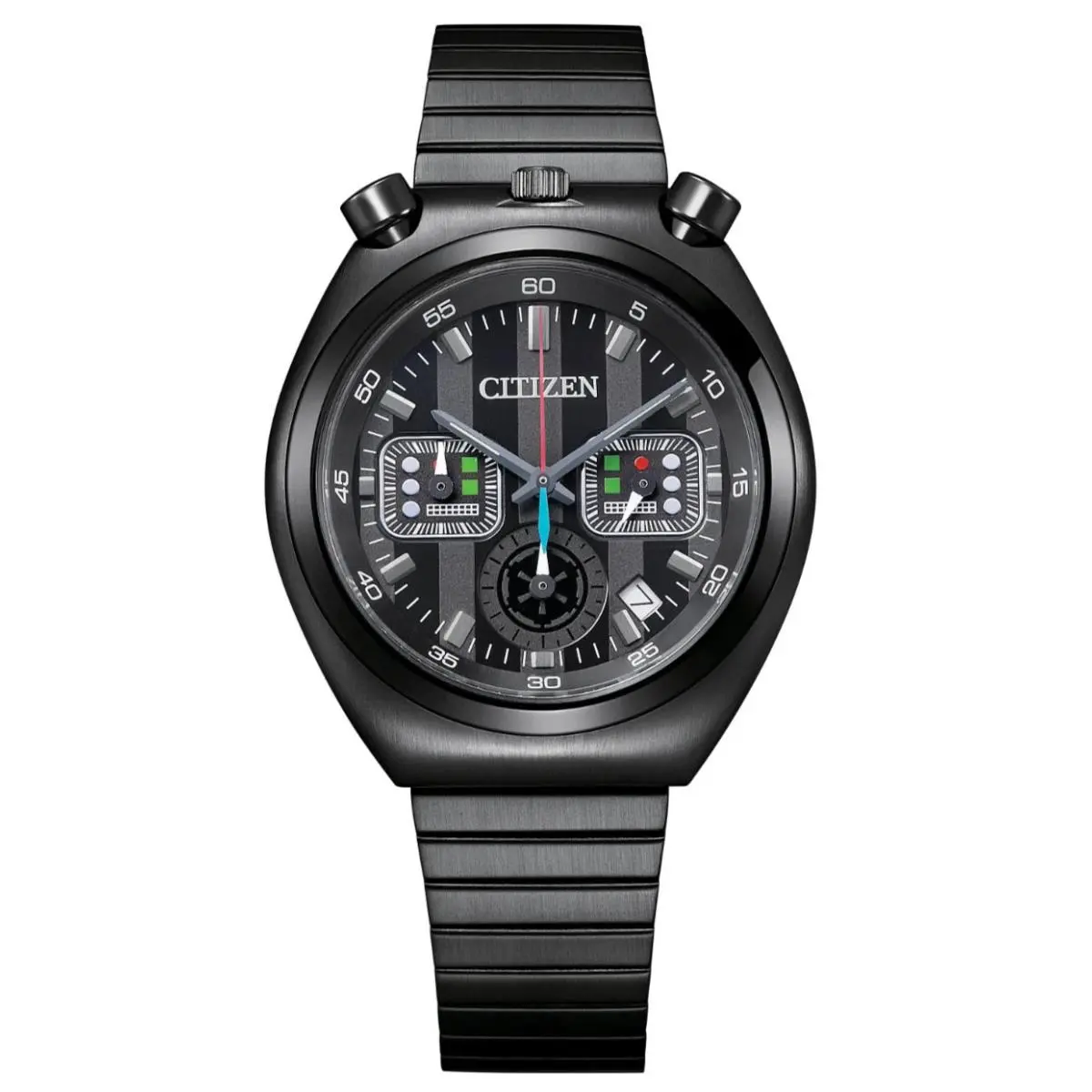Citizen Darth Vader Star Wars Chronograph Quartz Men`s Watch AN3669-52E - Dial: Black, Band: Black, Bezel: Black