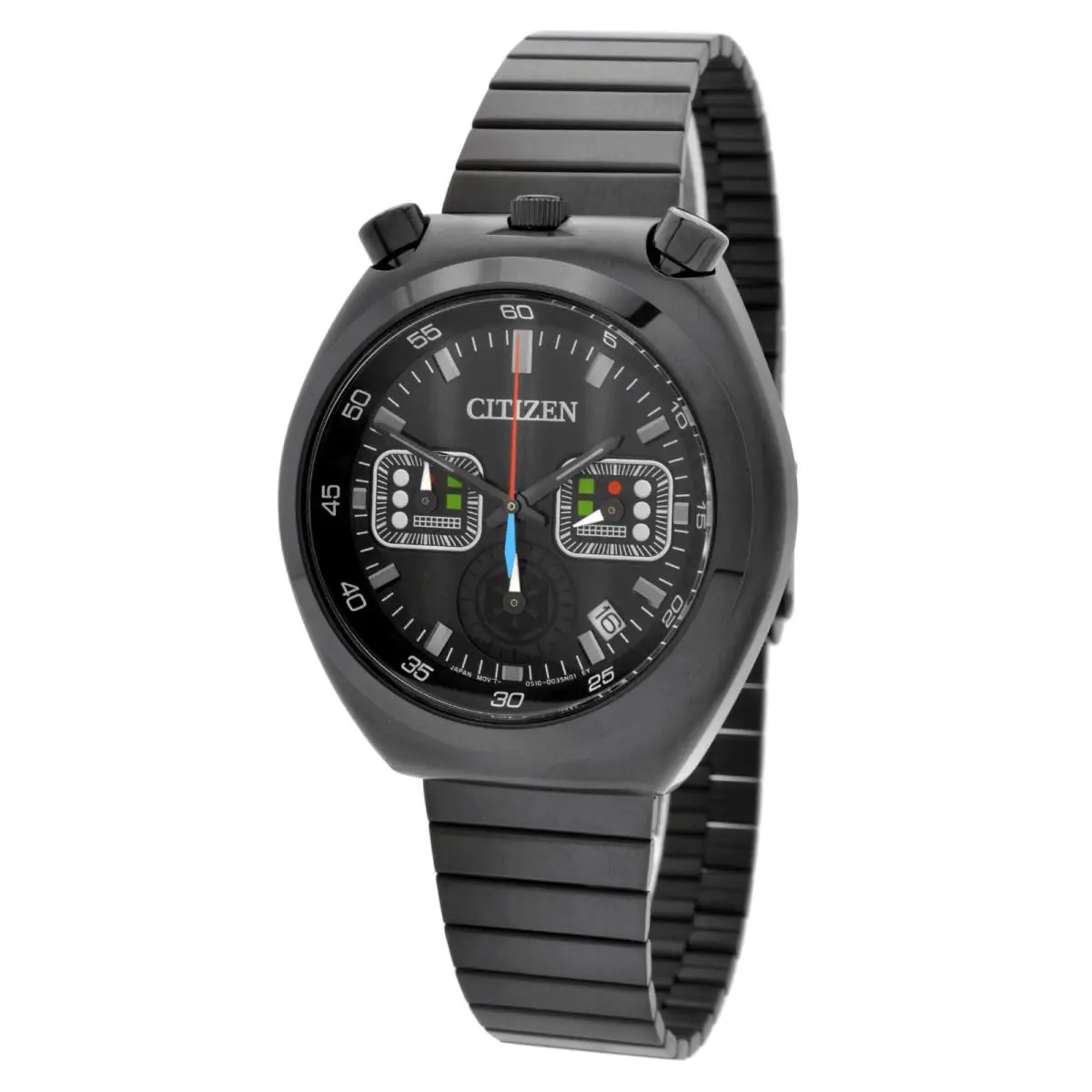 Citizen Men`s Watch Tsuno Star Wars Darth Vader Chrono Black Bracelet AN3669-52E - Dial: Black, Band: Black