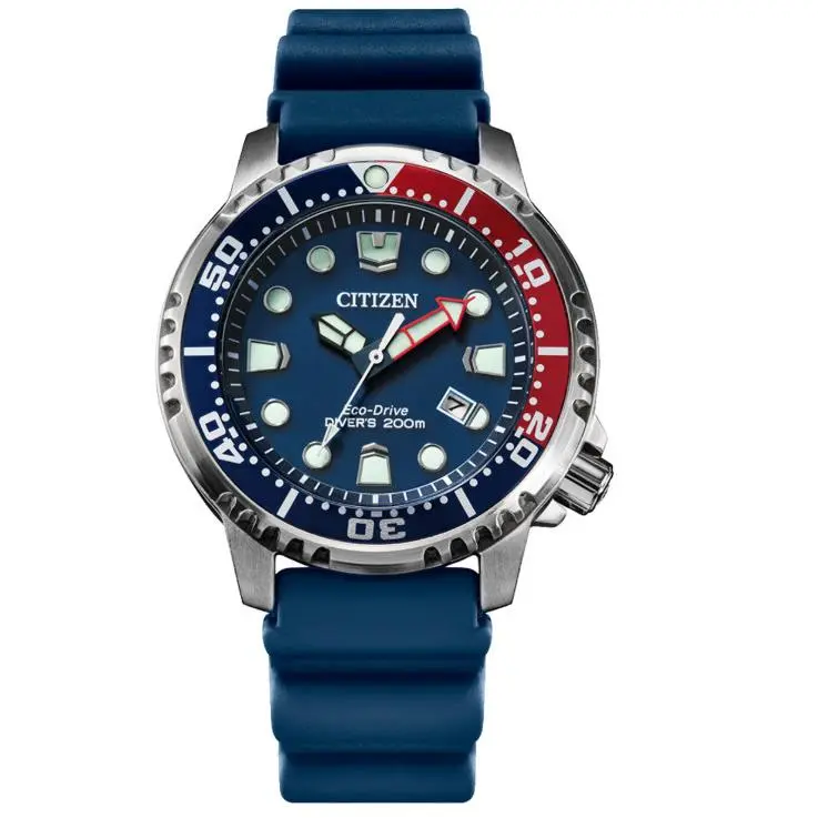 Eco-drive Blue Rubber Strap Blue Dial Watch – BN0168-06L by Citizen