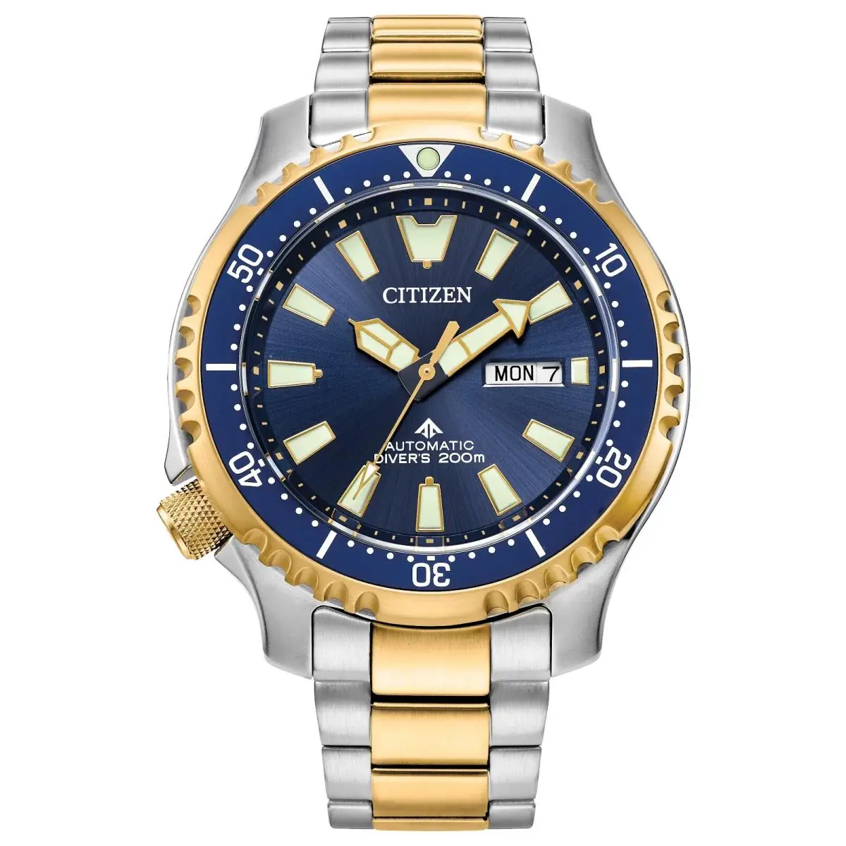 Man`s Automatic Promaster Two Tone Blue Dial Dive Watch NY0154-51L by Citizen