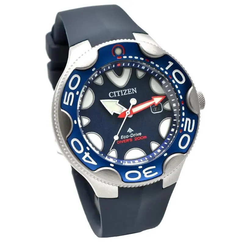 Citizen Promaster Blue Dial Orca Dive Watch Polyurethane Band BN0231-01L - Dial: Blue, Band: Blue, Bezel: Blue, Silver