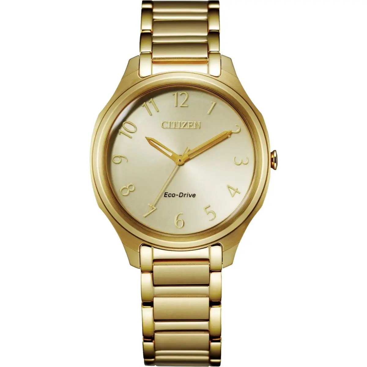 Eco-drive Sport Casual EM0752-54P 35mm Gold Plated Stainless Steel Watch by Citizen