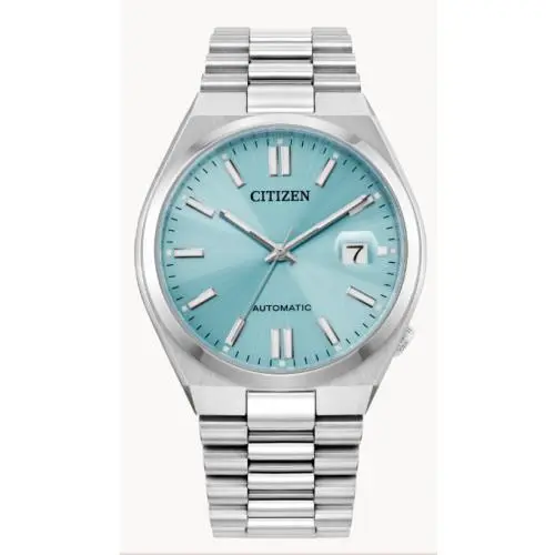 Citizen NJ0151-53M Tsuyosa Automatic Mens Watch Blue Stainless Steel 40mm - Dial: Aqua, Silver, Band: Silver, Bezel: Silver