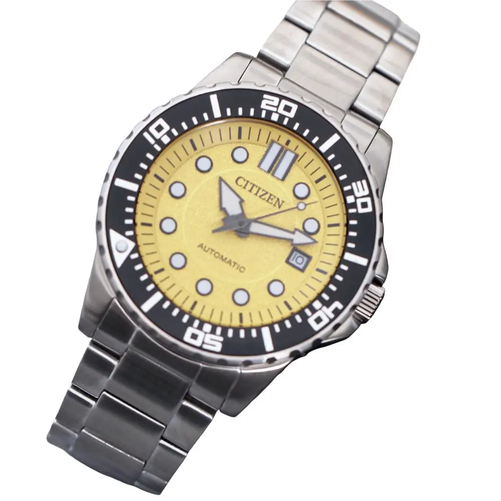 Citizen Urban Mechanical Yellow Dial Automatic NJ0170-83Z 100M Men`s Watch