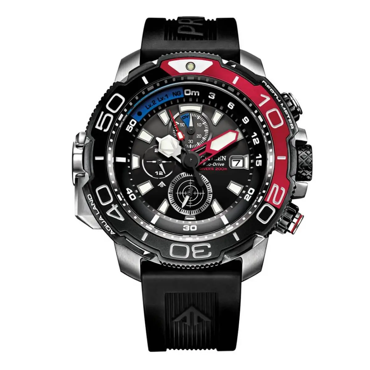 Men`s Watch Promaster Black Dial Rubber Strap BJ2167-03E by Citizen