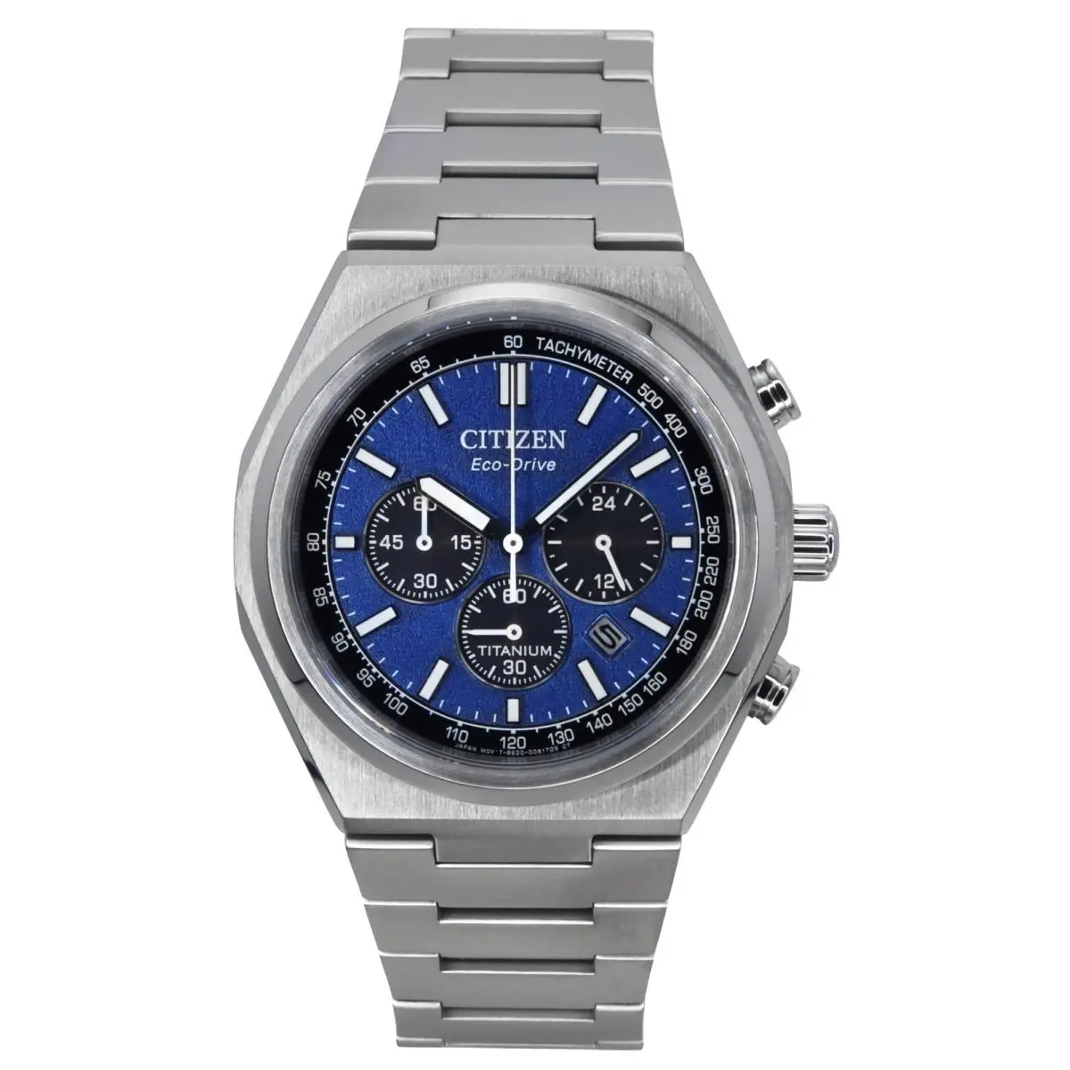 Zenshin Chronograph Blue Dial Eco-drive 100M Men`s Watch CA4610-85L by Citizen