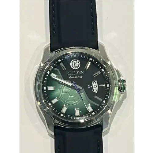 Chronograph Black and Green Dial Hulk Smash Eco Drive Watch AW1351-56W by Citizen