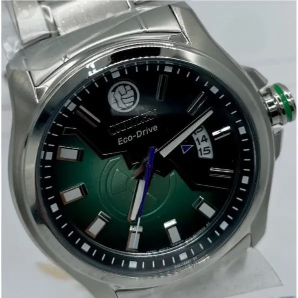 Citizen Eco-drive Men`s Marvel Hulk Stainless Steel Watch Model: AW1351-56W