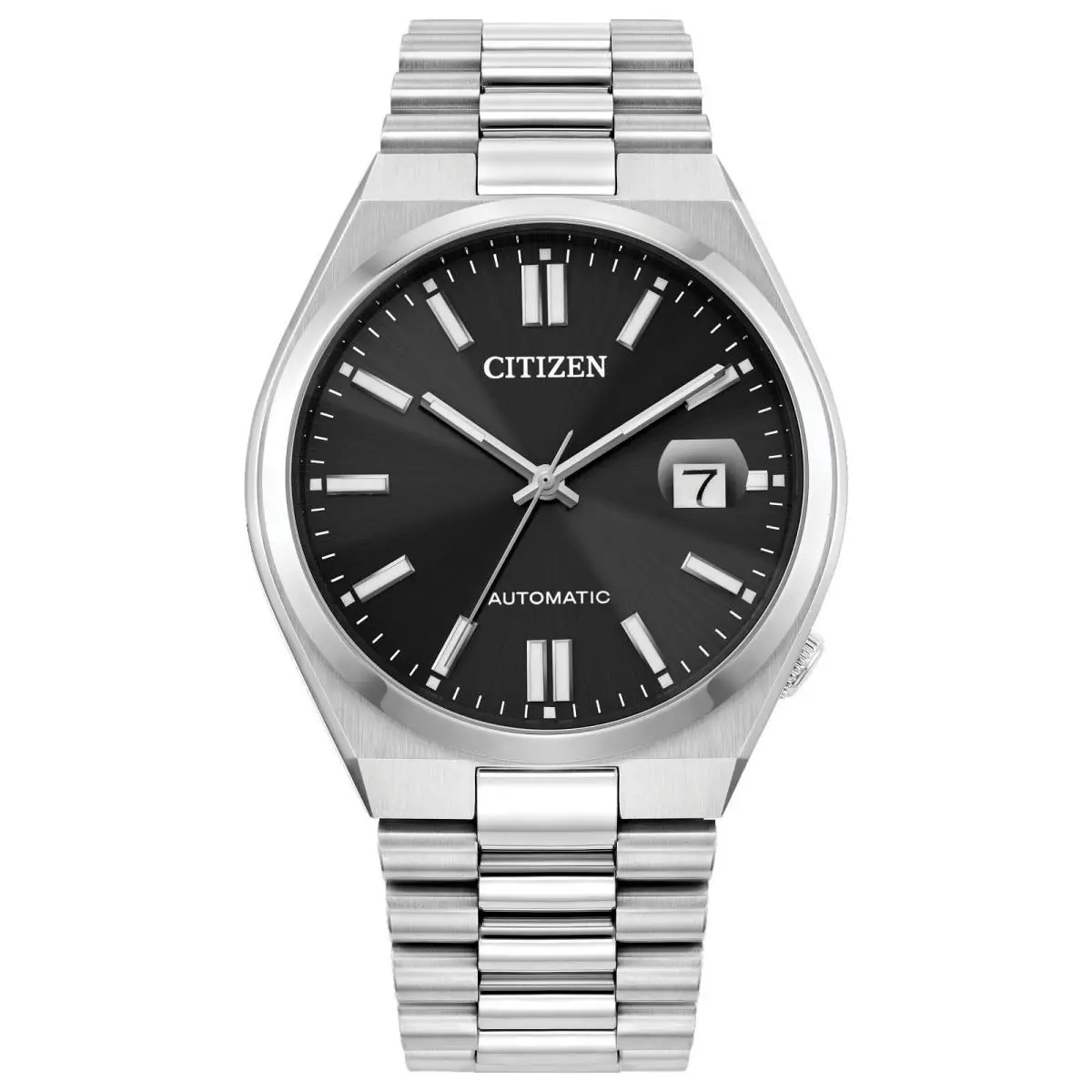 Citizen NJ0150-56E Men`s Tsuyosa Stainless Steel White Dial Automatic Watch - Dial: Black, Band: Silver, Bezel: Silver