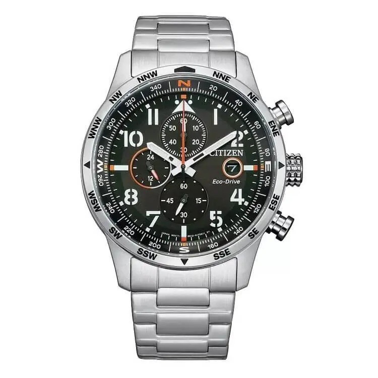 Citizen Weekender Avion Stainless Steel Men`s Watch CA0790-59E - Dial: Black, Band: Silver