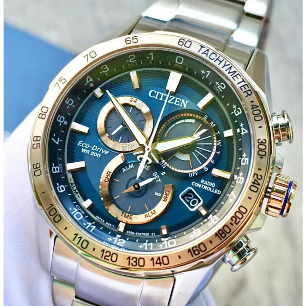 CB5916-59L Sapphire Chronograph Day Date Pcat Eco-drive Men`s Watch by Citizen