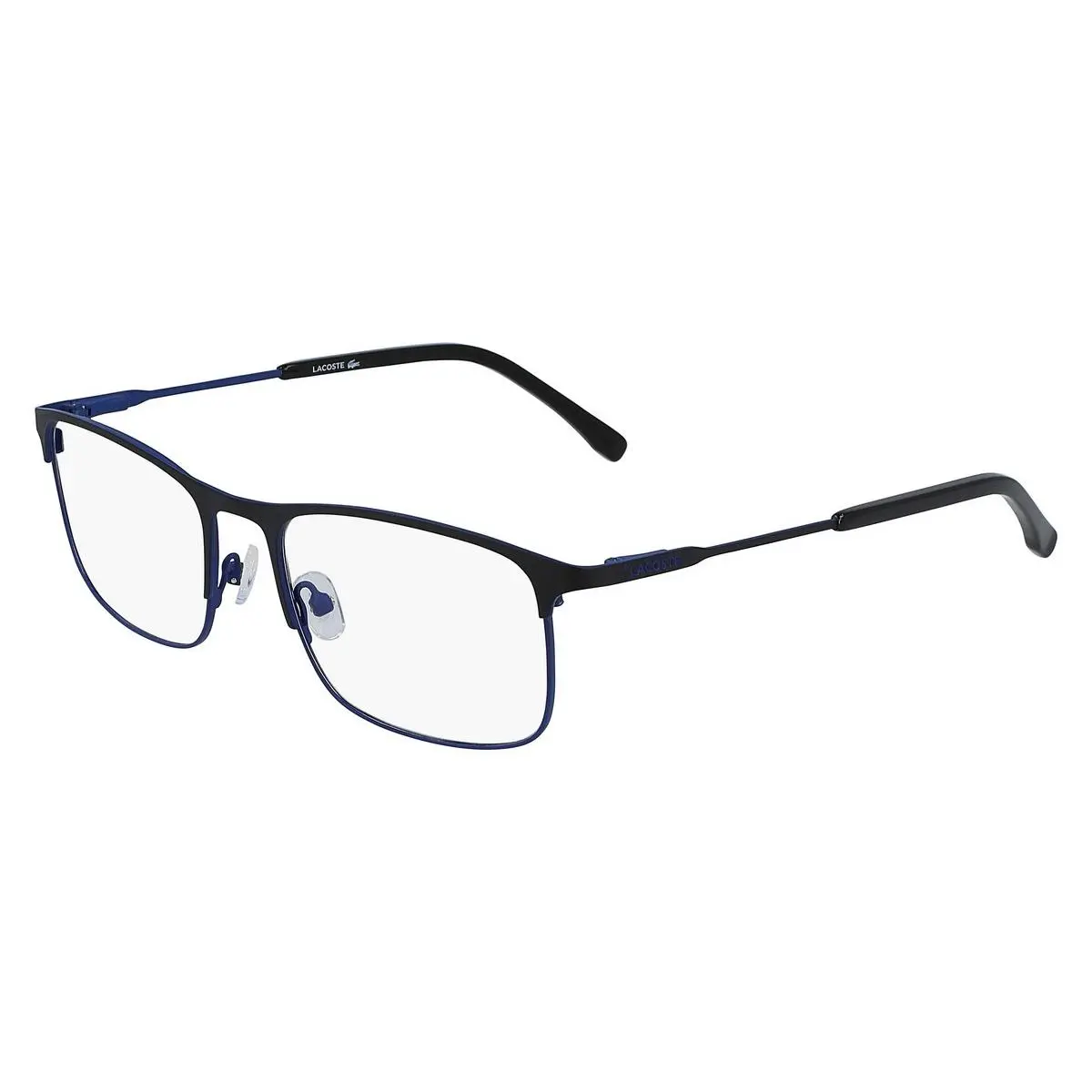 Lacoste L2252 Eyeglasses Men Matte Black Blue Rectangle 54