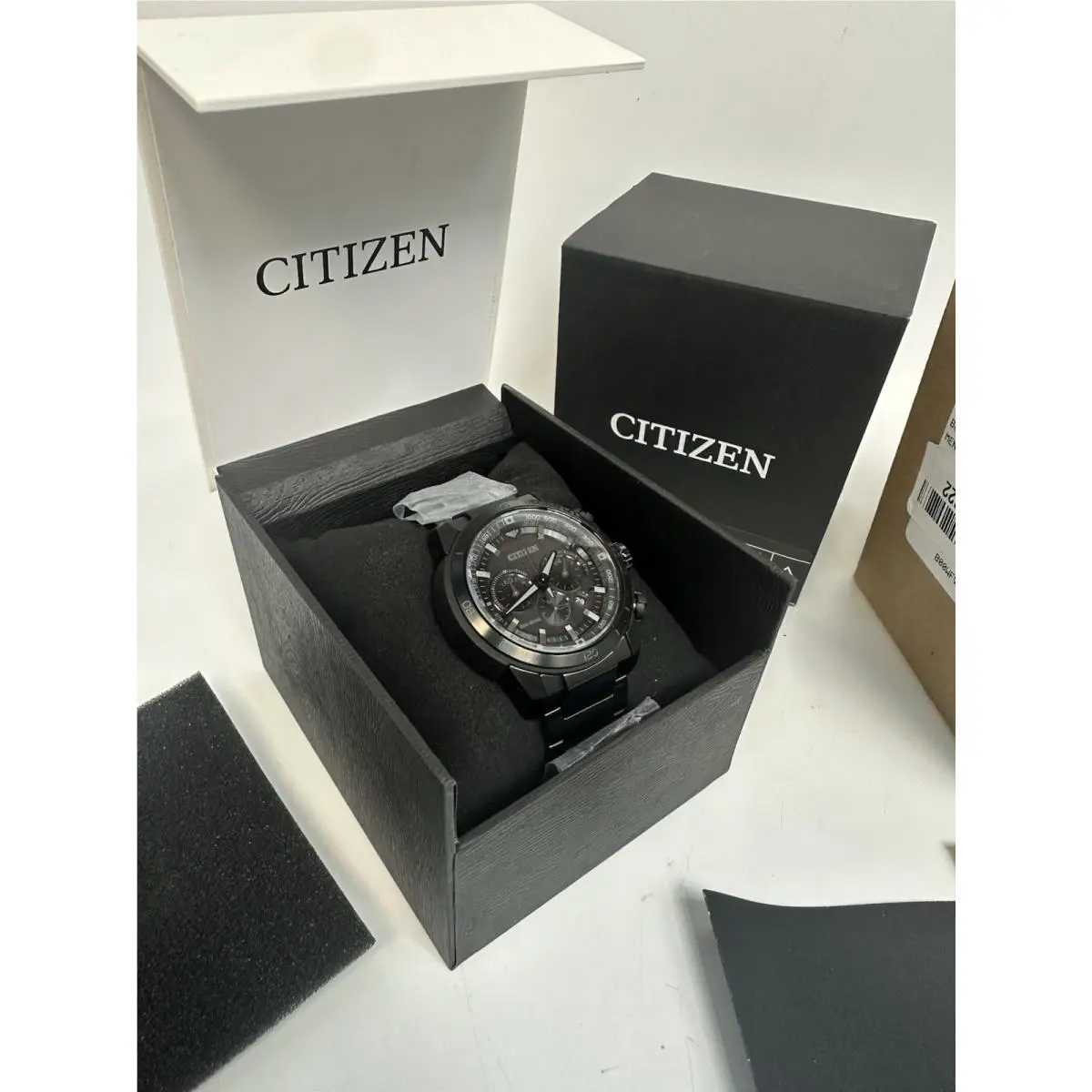 Men`s Eco-drive Brycen 48mm Stainless Steel CA4184-81E - Black by Citizen