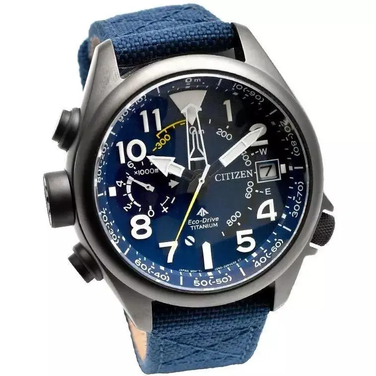 Citizen Promaster Altichron Super Titanium BN4065-07L Blue Dial Men`s Watch