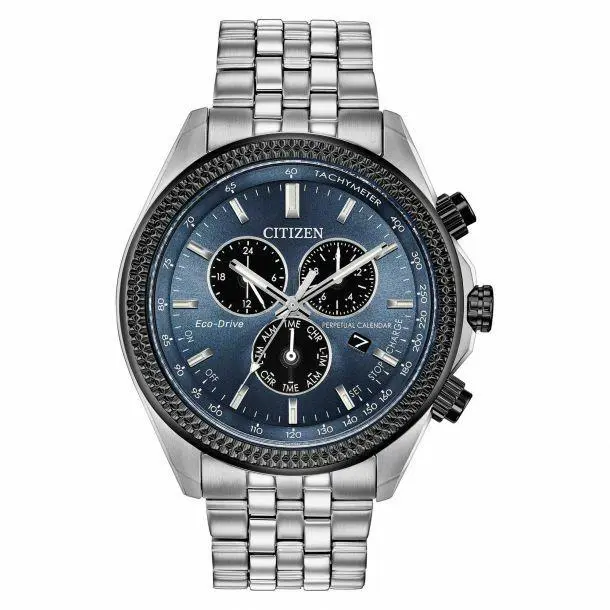 Citizen Men`s Brycen Eco-drive Chronograph Perpetual Calendar Watch BL5568-54L
