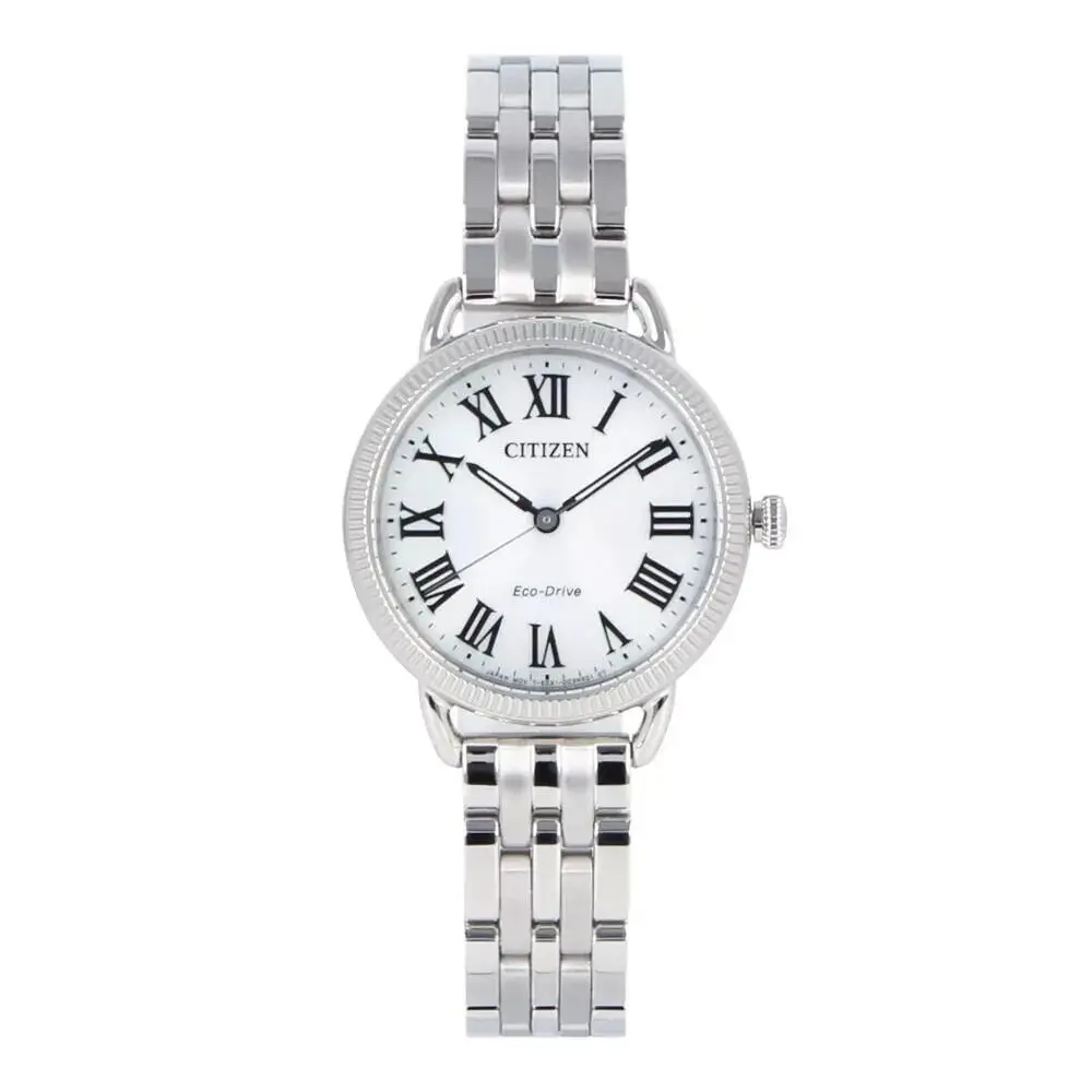 Citizen Eco-drive Women`s Watch Stainless Steel Silver Dial EM1050-56A