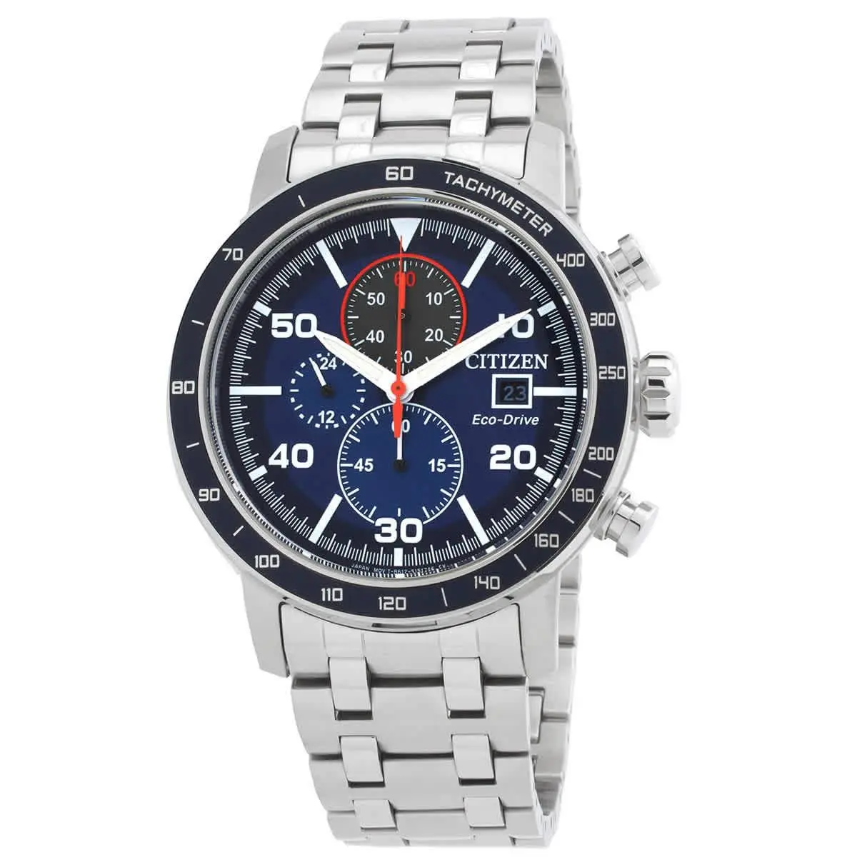 Brycen Chronograph Eco-drive Blue Dial Men`s Watch CA0850-59L by Citizen