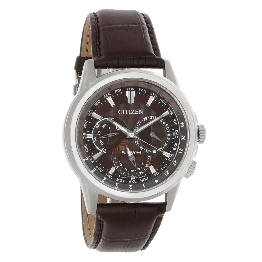 Citizen Eco-drive Men`s Calendrier Brown Dial Watch BU2020-29X