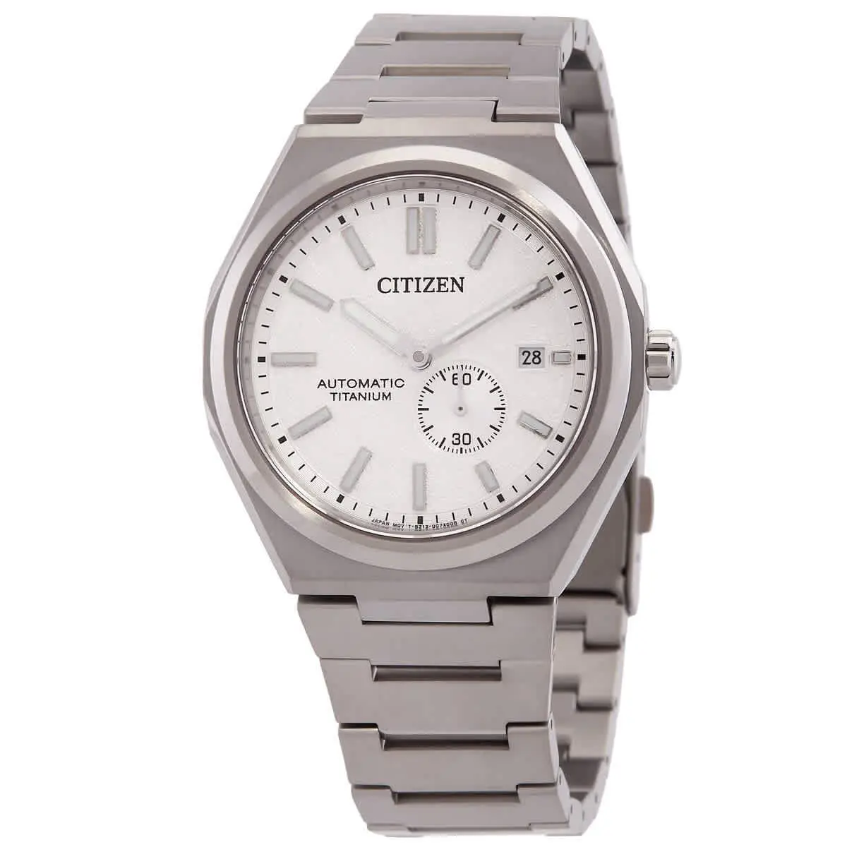 Citizen Zenshin Automatic White Dial Men`s Watch NJ0180-80A - White, Dial: White, Band: Silver-tone