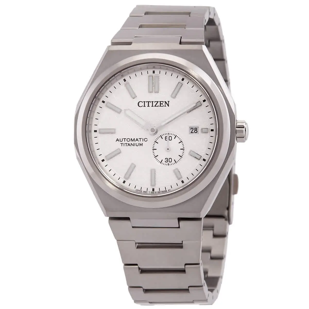 Citizen Zenshin Automatic White Dial Men`s Watch NJ0180-80A - White, Dial: White, Band: Silver-tone