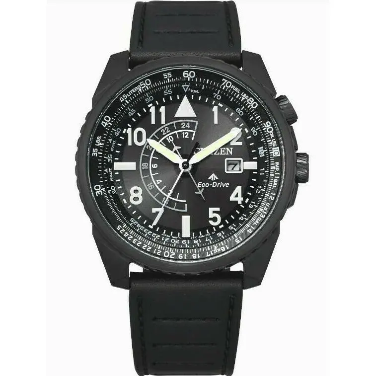 Citizen Eco-drive Promaster Nighthawk Dual Time Leather Men’s Watch BJ7135-02E