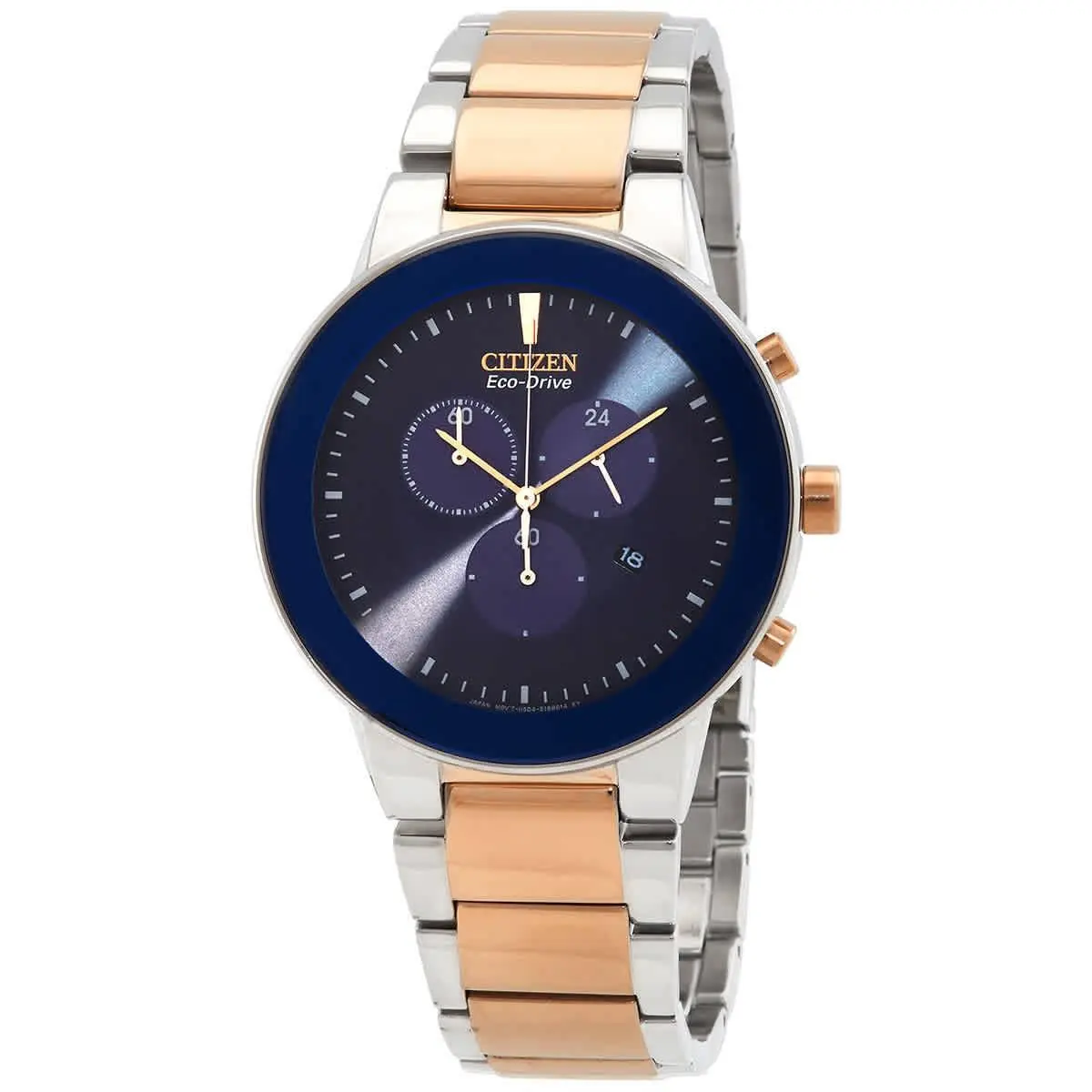 Chronograph Eco-drive Blue Dial Men`s Watch AT2244-84L by Citizen