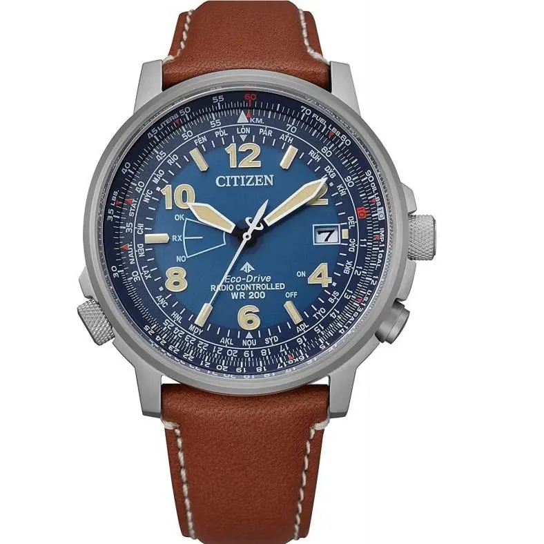 Citizen Air Skyhawk Promaster Sapphire Blue Dial Leather Watch CB0241-00L
