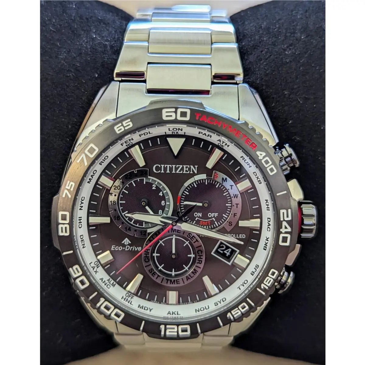 Citizen Promaster Radio Controlled Sapphire Crystal World Time Watch CB5036-87X