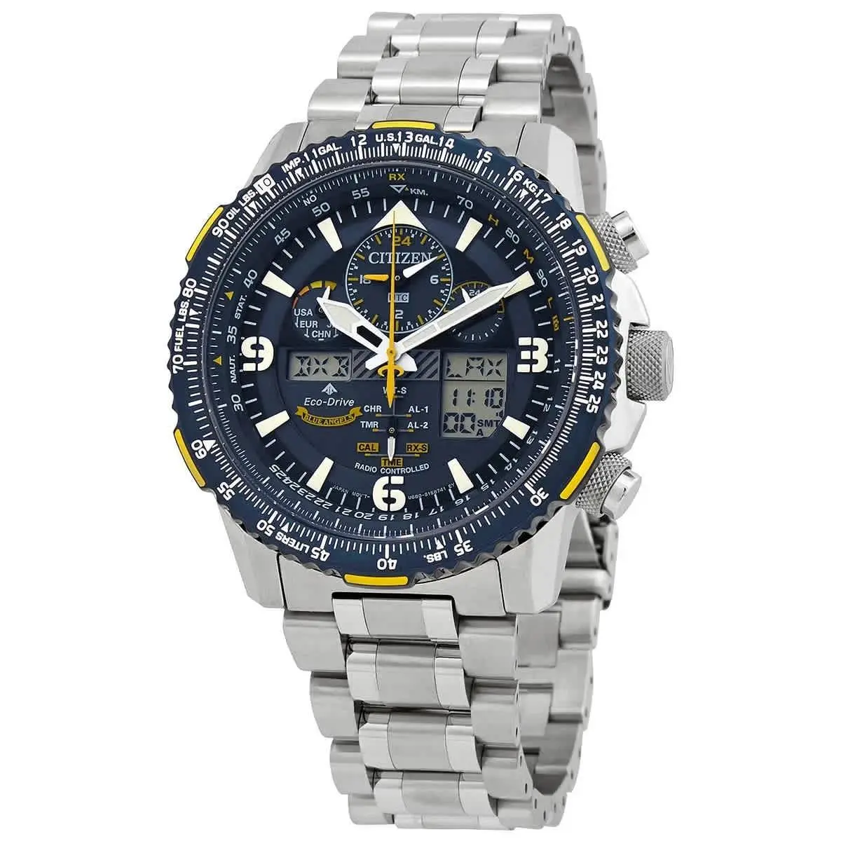 Citizen Promaster Skyhawk A-t Perpetual Alarm Chronograph Blue Dial Men`s Watch