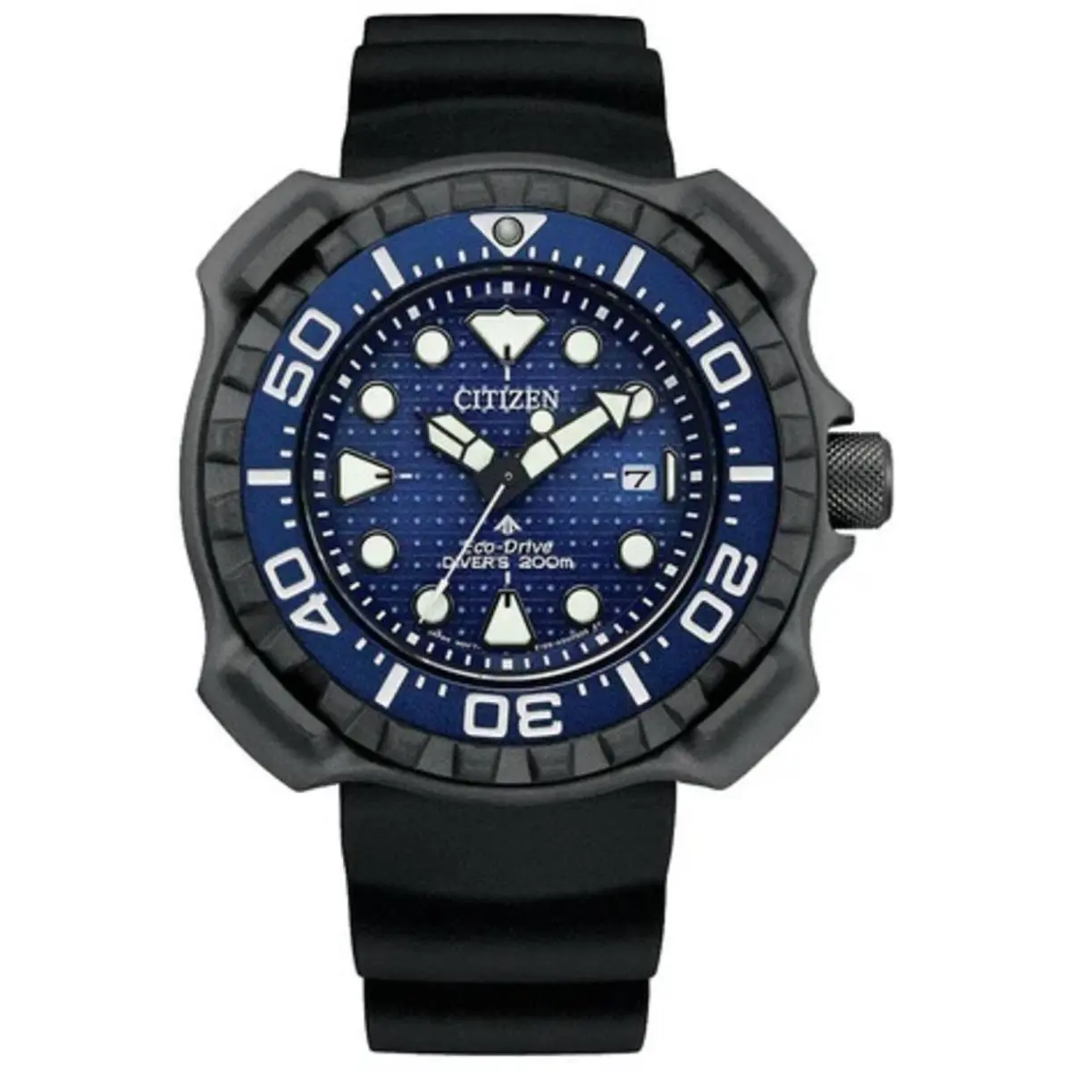 Men`s Watch Promaster Diver Eco-drive Blue Dial Black Strap BN0225-04L by Citizen
