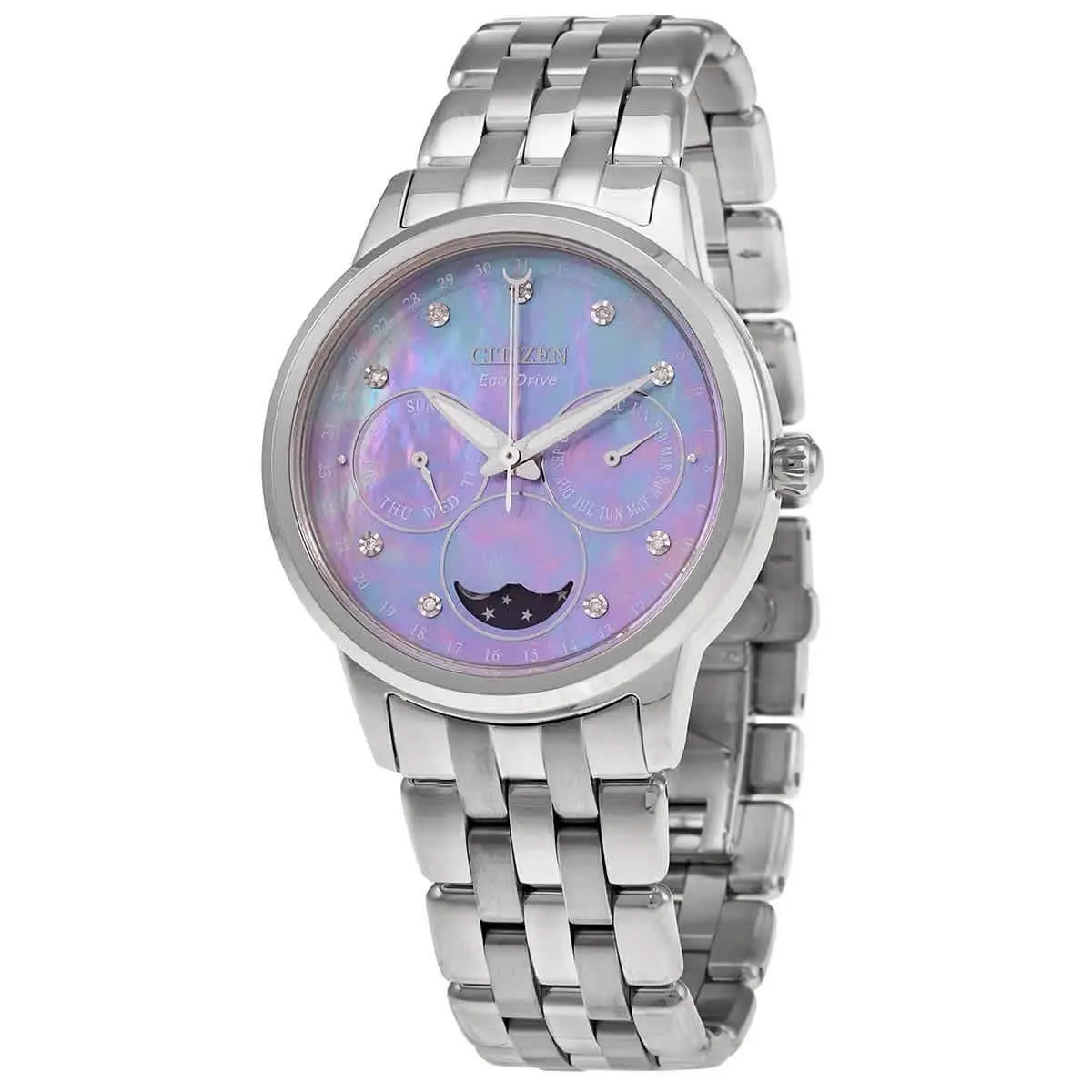 Calendrier Eco-drive Chronograph Diamond Ladies Watch FD0000-52N by Citizen