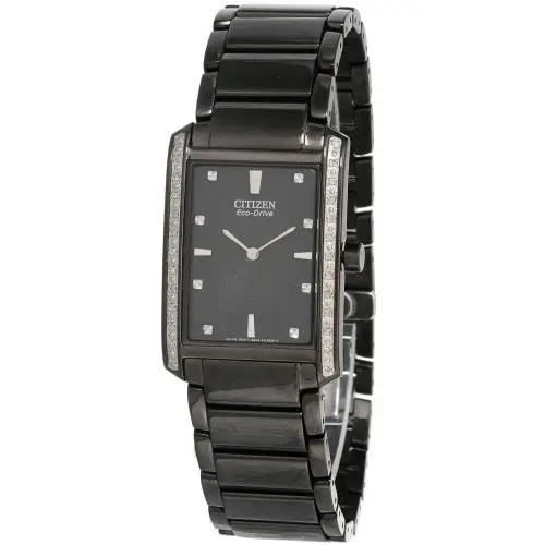 Citizen Eco Drive Black Dial Stainless Steel Men`s Watch BL6067-54E