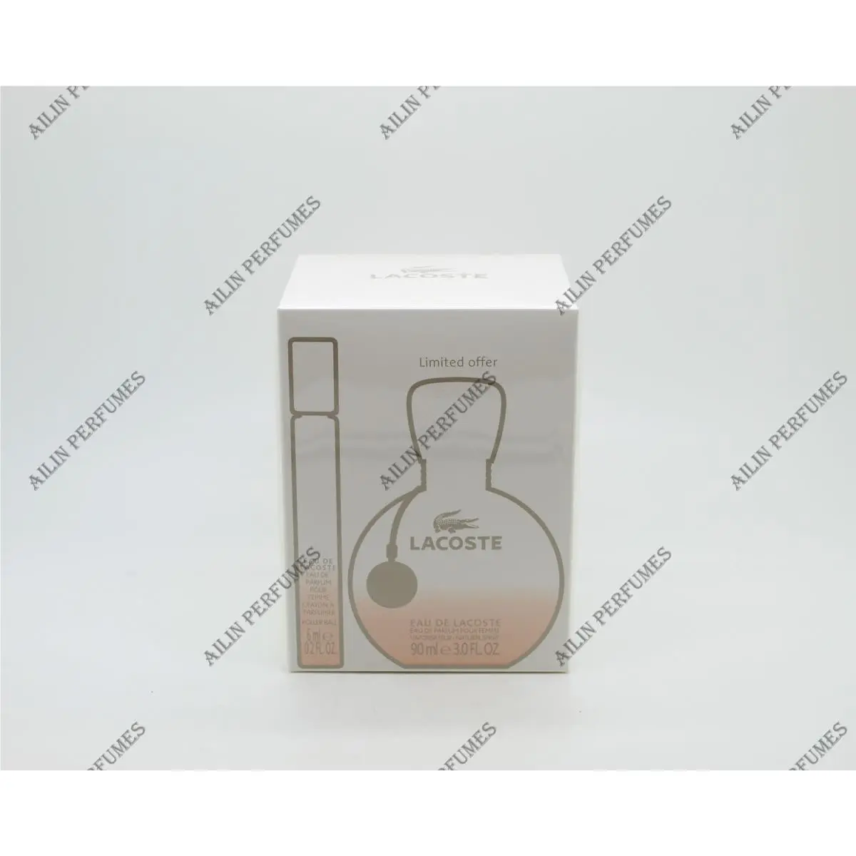Lacoste Eau De Lacoste 2pcs Set Edp 3.0oz 90ml + 0.2oz 6ml Spray For Women