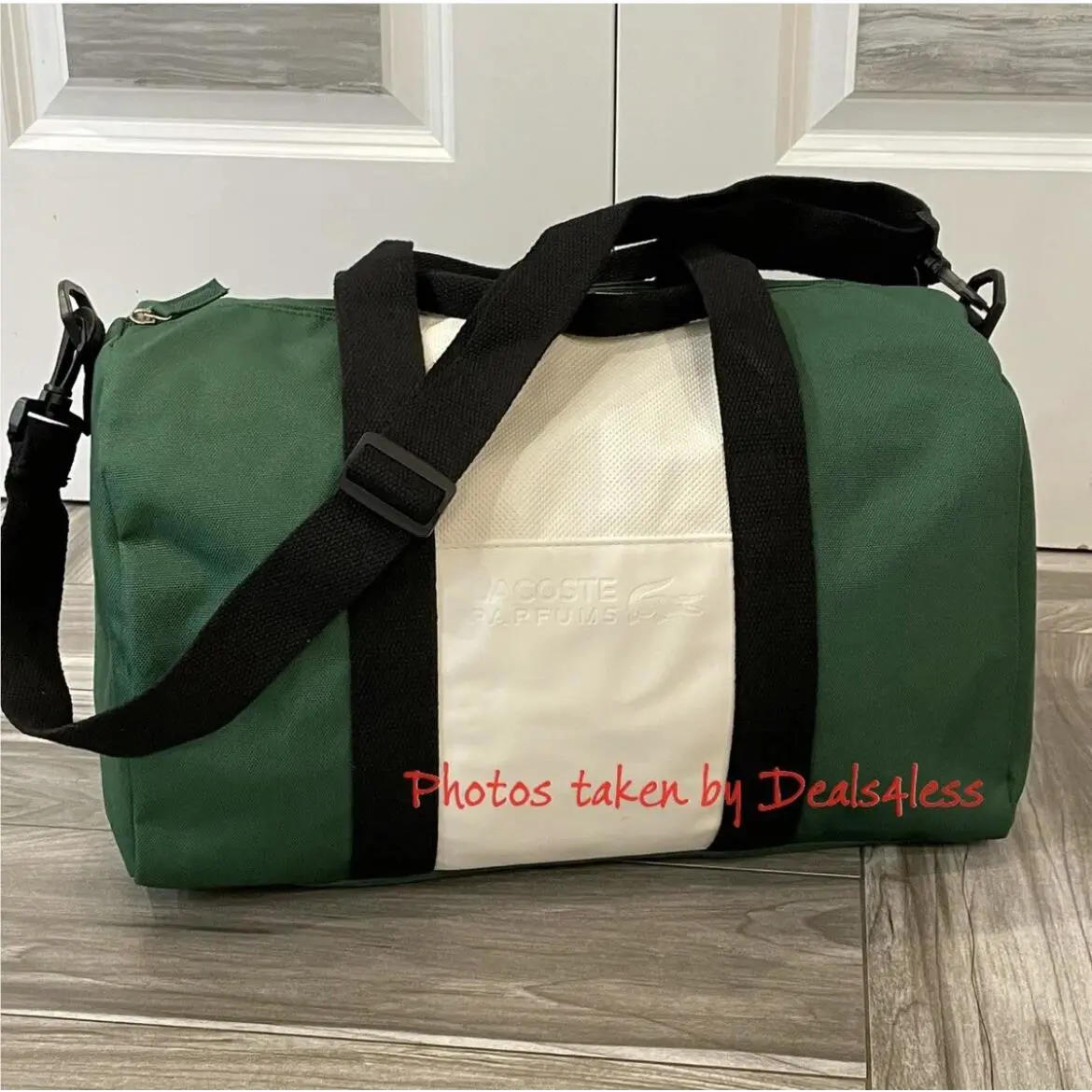 Lacoste Duffle Bag Gym Bag Classy Weekender Holdall Luggage Green White