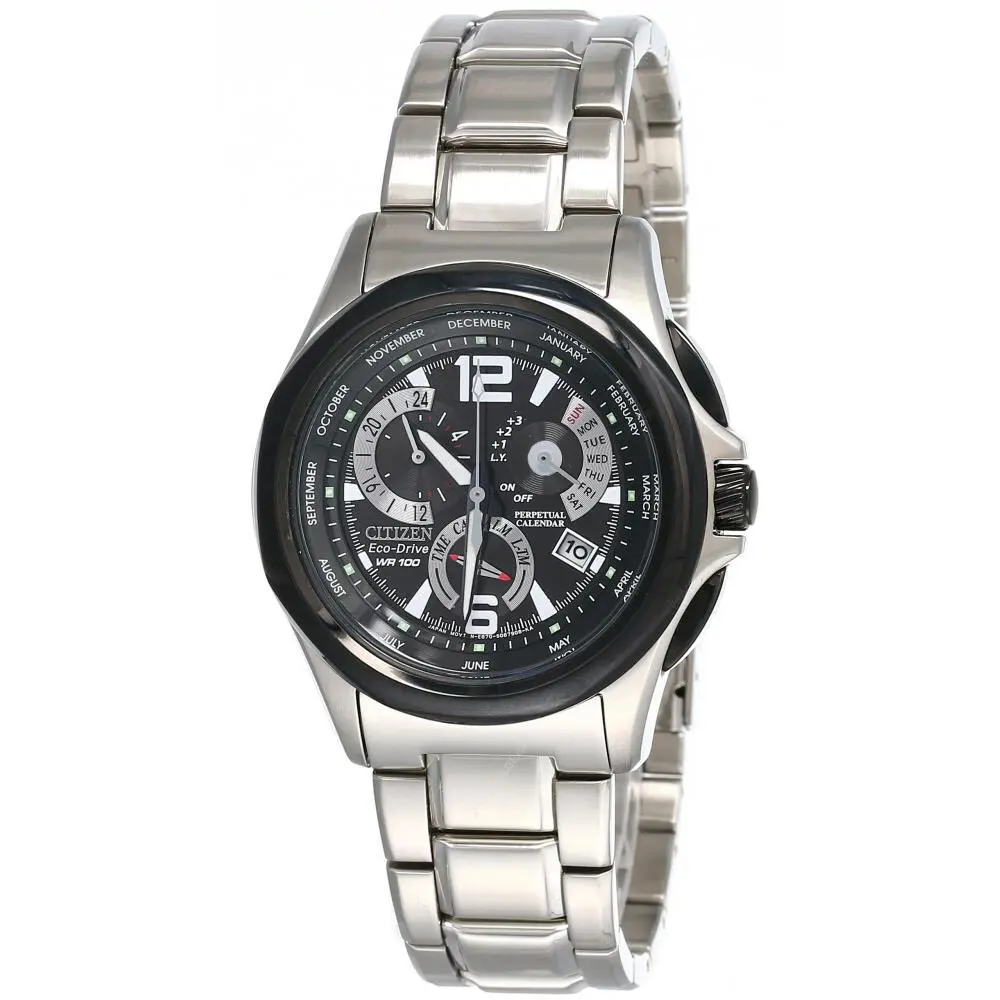 Citizen Eco-drive Black Dial SS Men`s Watch BL8065-59E