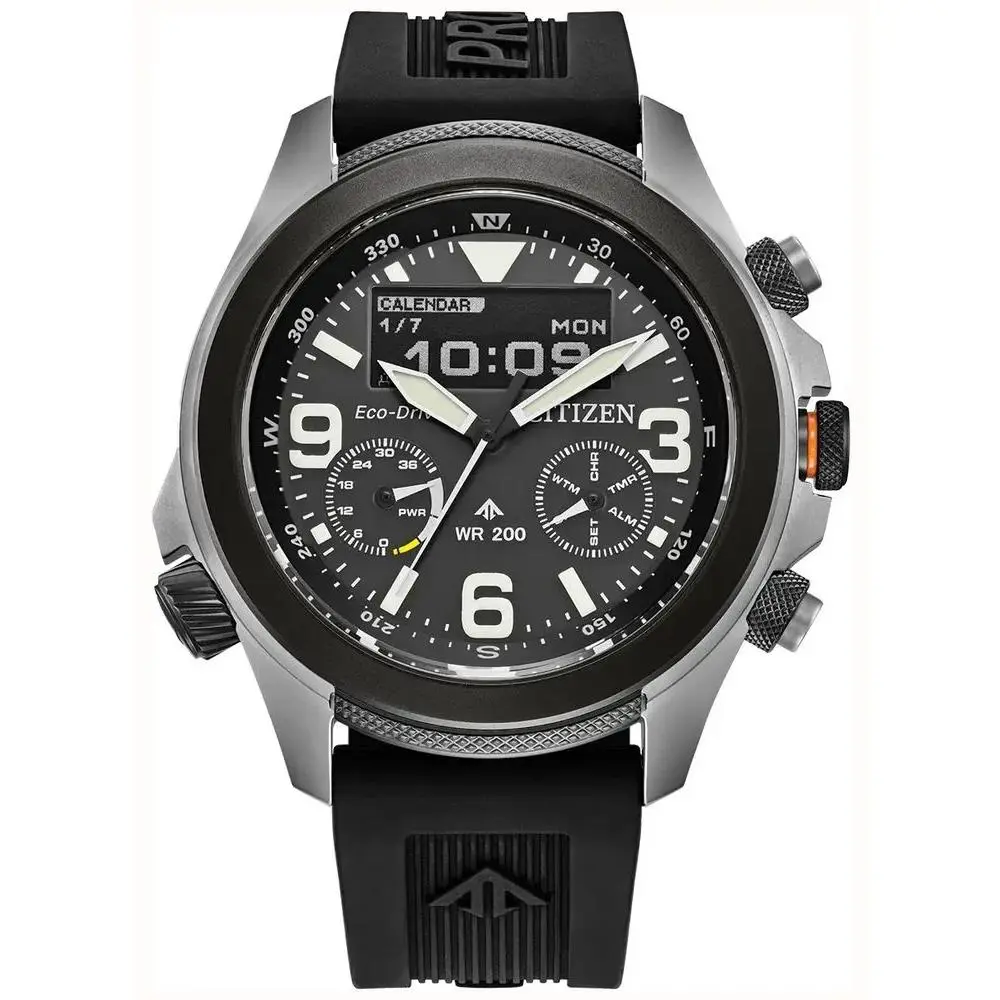 Citizen Men`s Promaster Land Analog-digital Black Dial Watch - JV1007-07E - Black