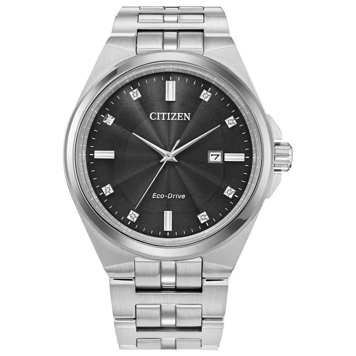 BM7510-57H Corso Diamond Sapphire Stainless St. Silver Tone Men`s Watch by Citizen