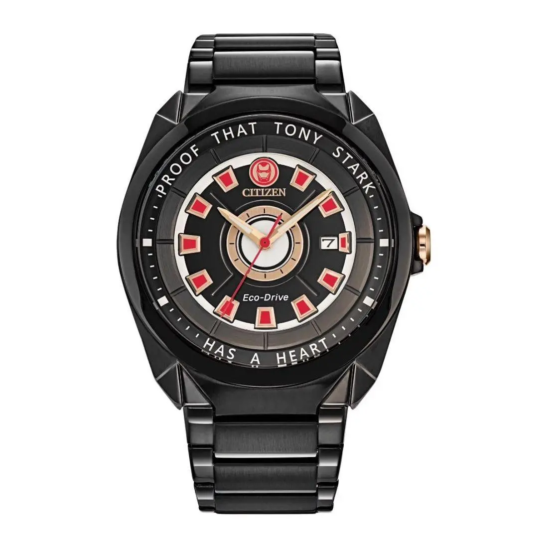 Men`s Marvel Tony Stark Eco-drive Black Dial Watch AW1019-52W by Citizen