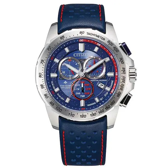 Citizen Eco-drive Promaster MX Blue Leather Strap Men’s Watch BL5571-09L - Blue