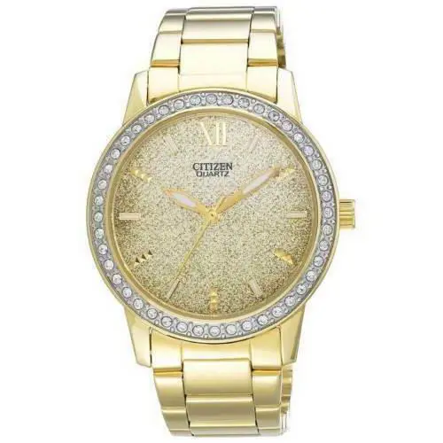 Citizen EL3022-57P Women`s Gold Dial Gold Stainless Steel Watch