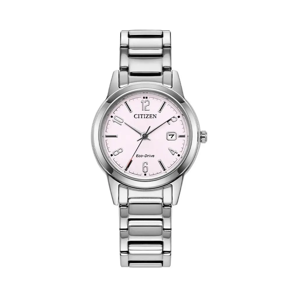 Citizen Lady Ladies Eco-drive Pink Dial Stainless Steel Watch FE1241-71Z