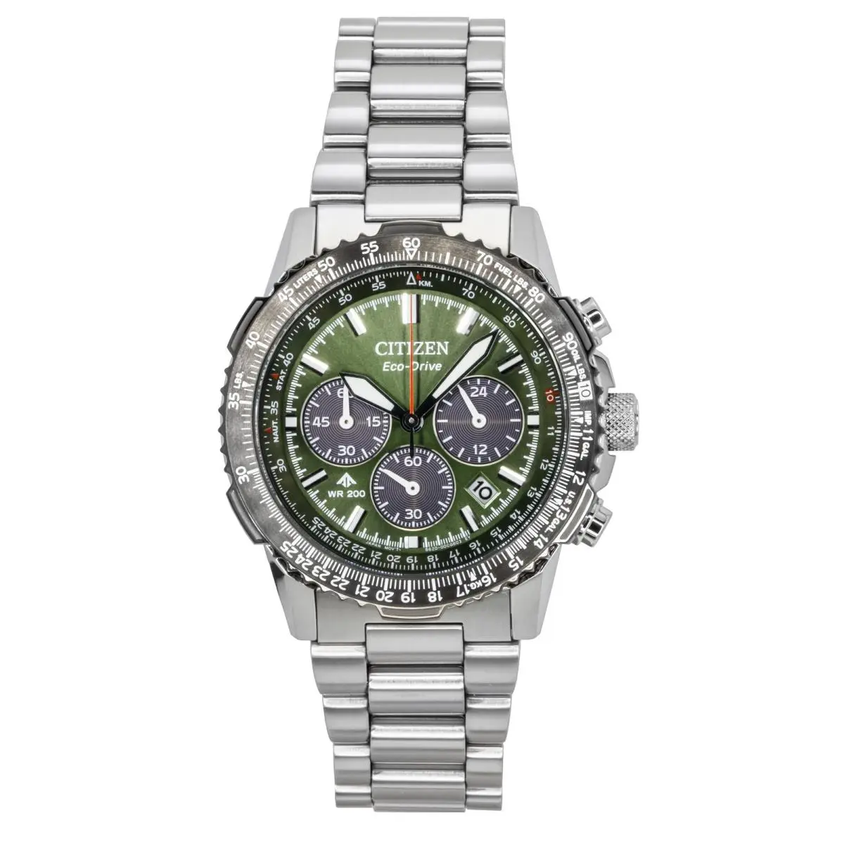 Promaster Chronograph Green Dial Eco-drive 200M CA4664-60W Men`s Watch by Citizen
