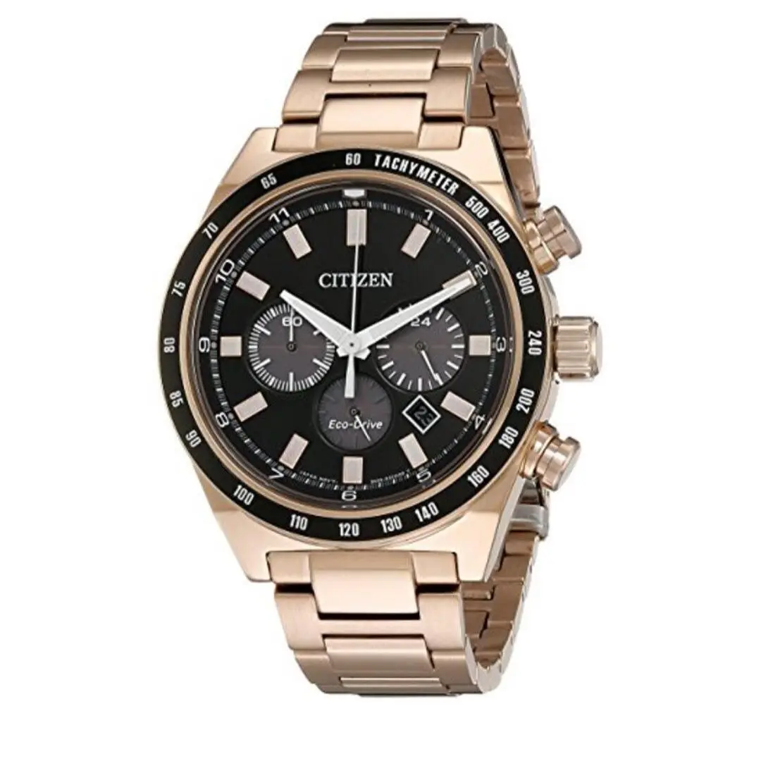 Citizen Sport Chronograph Eco-drive Black Dial Men`s Watch CA4203-54E - Dial: Black