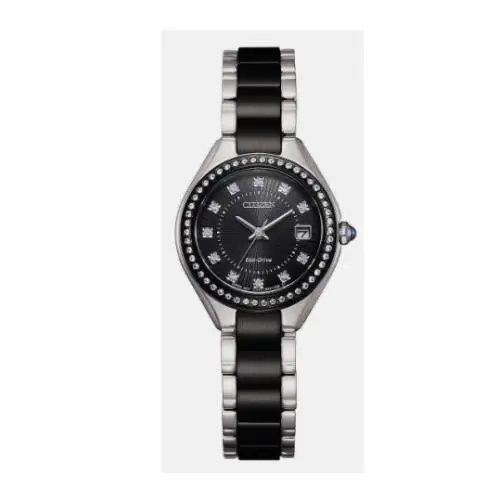 Citizen Eco-drive Crystal Two-tone Stainless Steel Ladies Watch W7