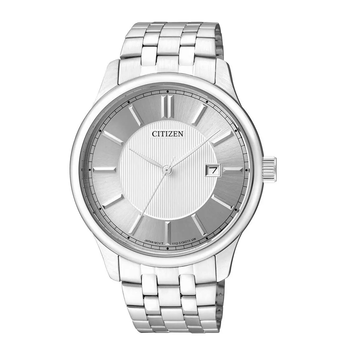 Citizen Quartz Silver Dial Stainless Steel Men`s Analog Watch INT-BI1050-56A - Silver, Dial: Silver, Band: Silver