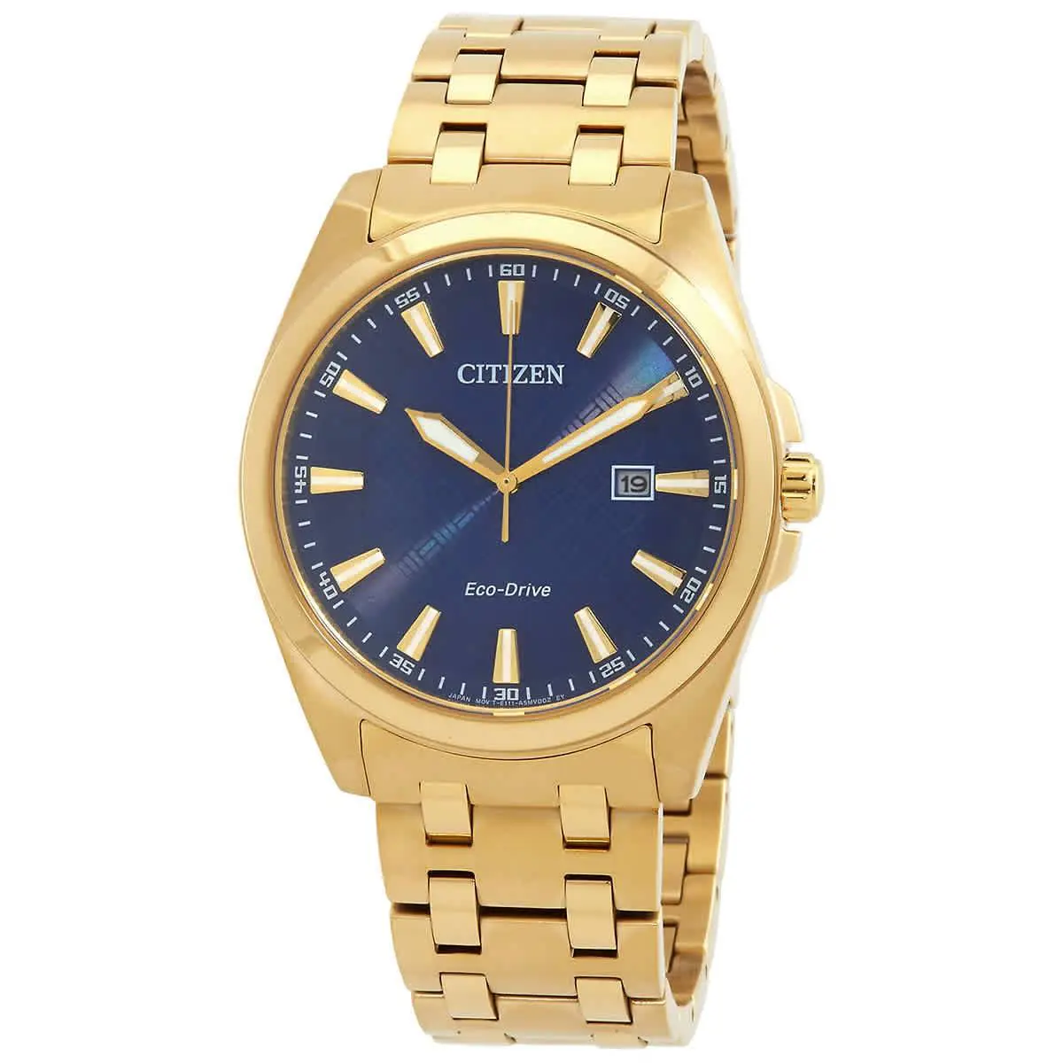 Citizen Peyten Eco-drive Blue Dial Men`s Watch BM7532-54L - Blue, Dial: Blue, Band: Gold-tone
