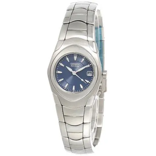 Citizen Eco Drive Blue Dial SS Women`s Watch EW0130-51M